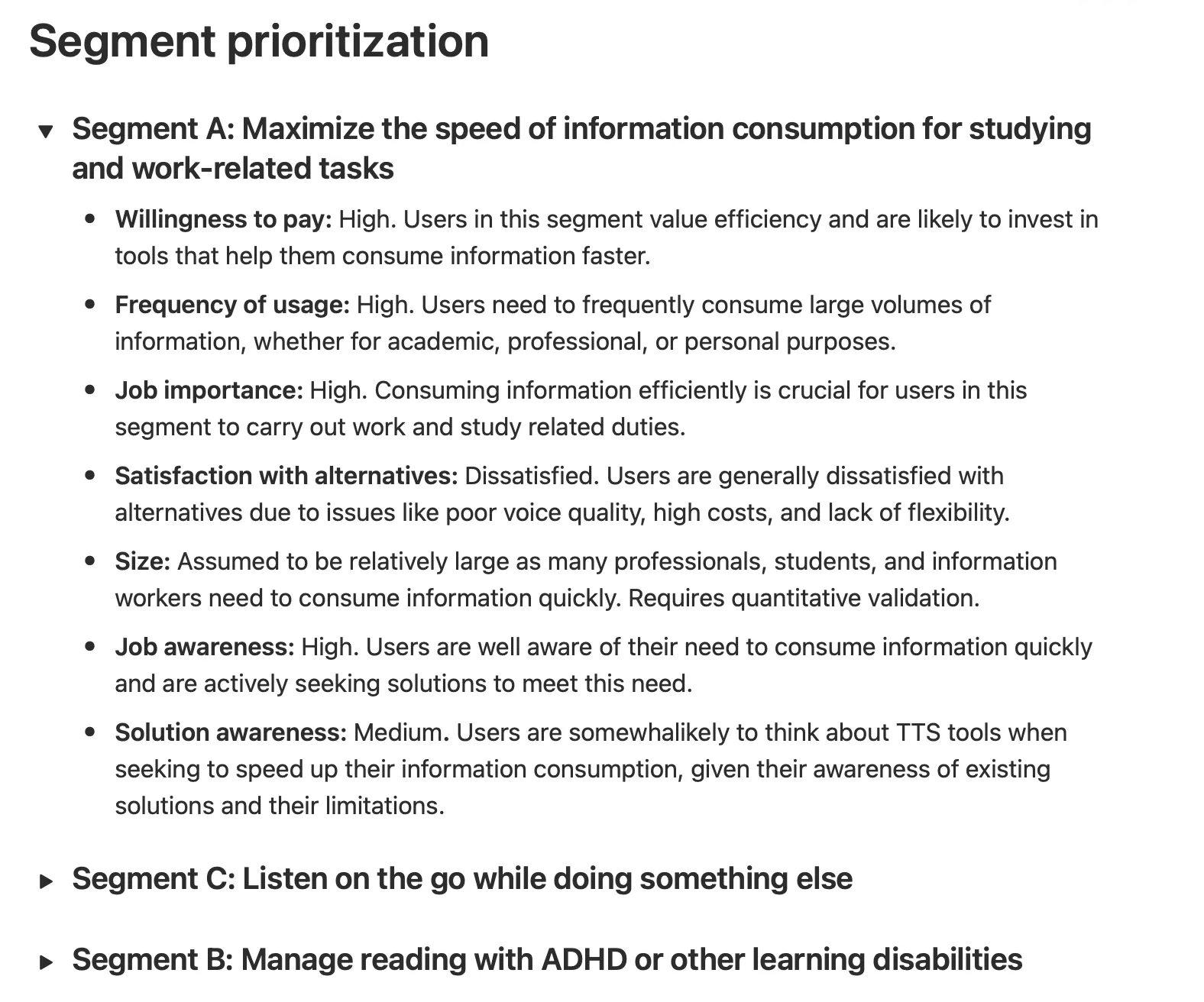 Anonymised switching-forces map showing push, pull, anxiety, and habit forces extracted from JTBD interviews during the first 30 days of an Applica engagement.