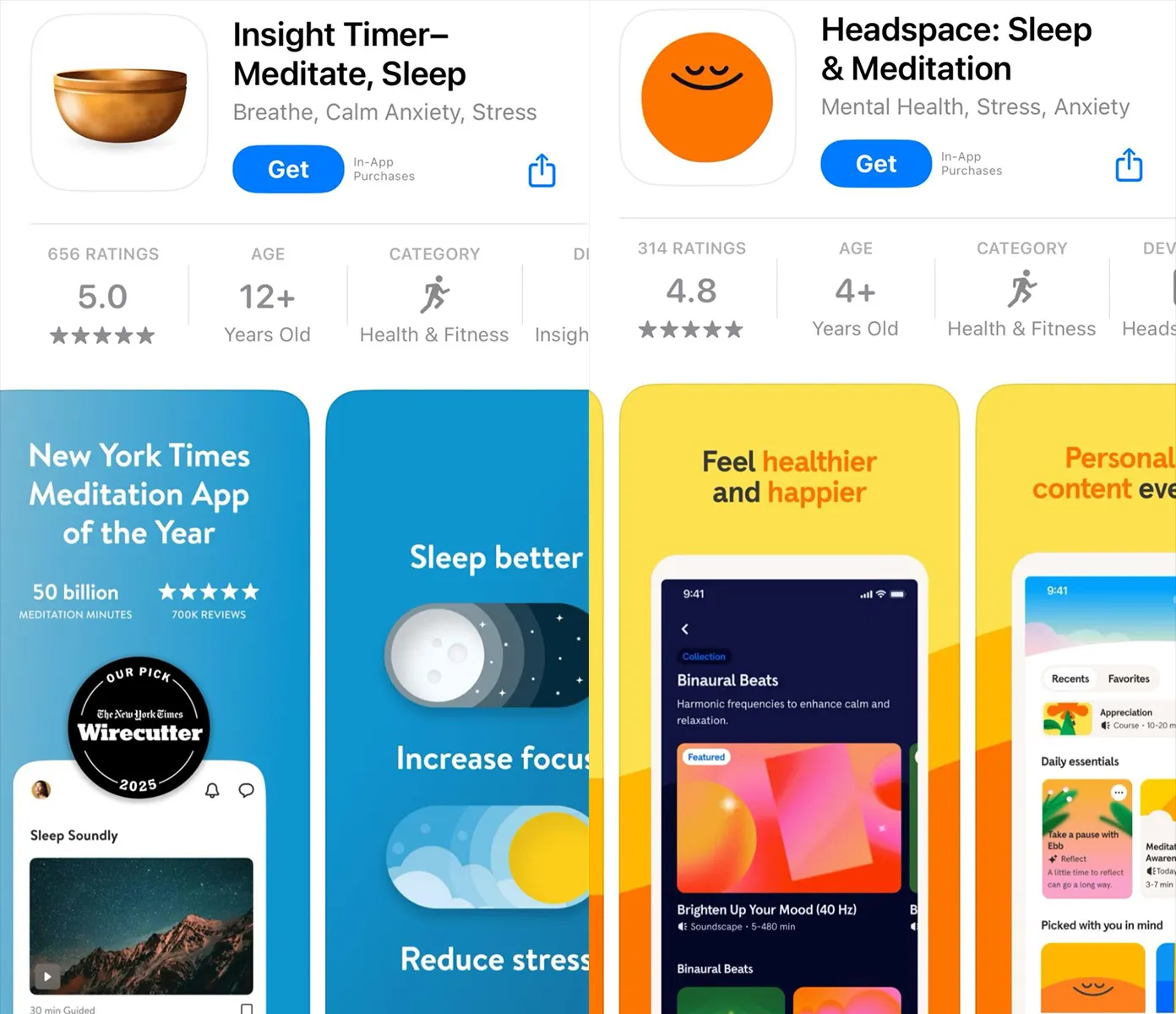 Examples of emotional connection (calm visuals, lifestyle imagery)