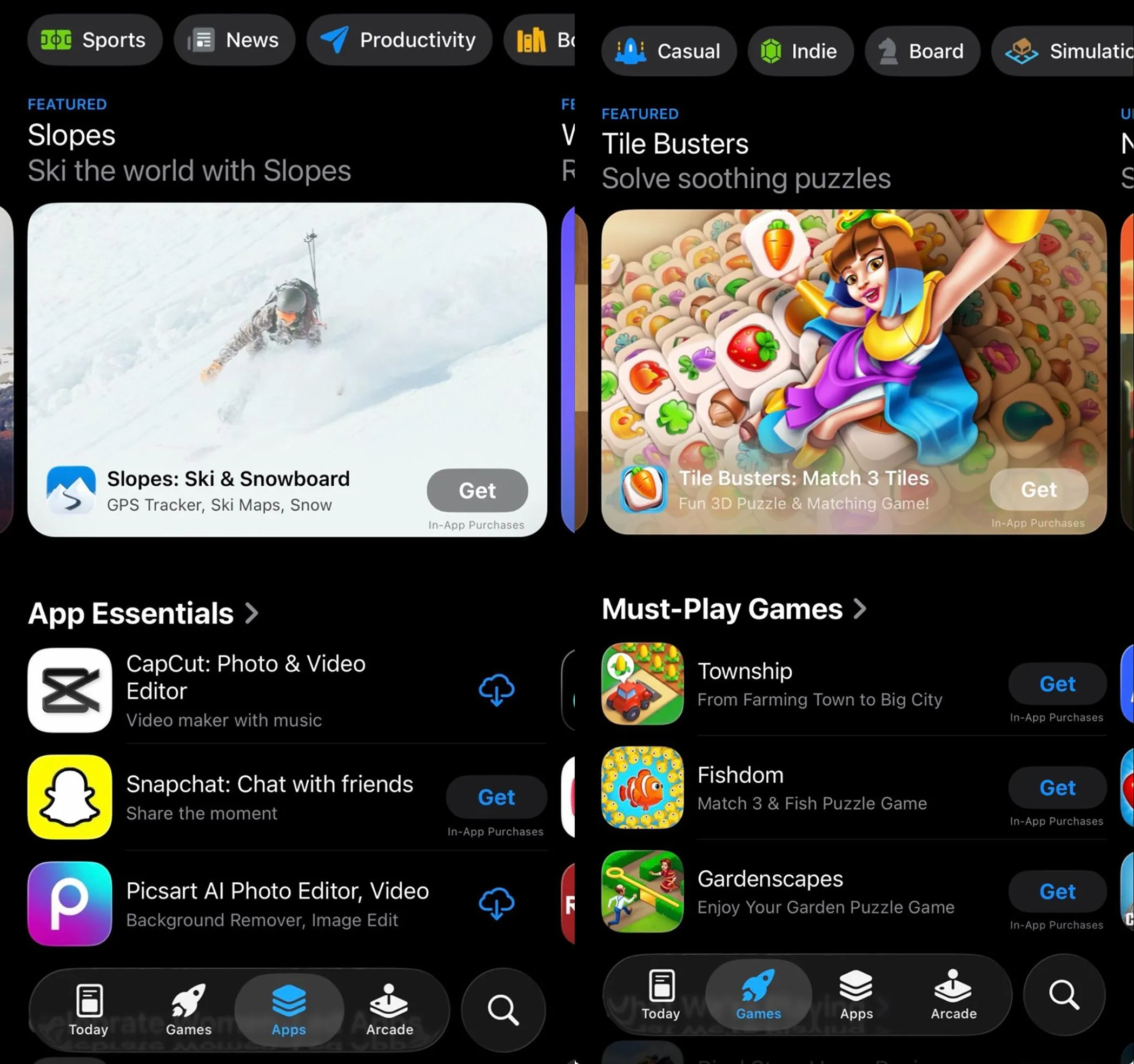 Featured updates and live events