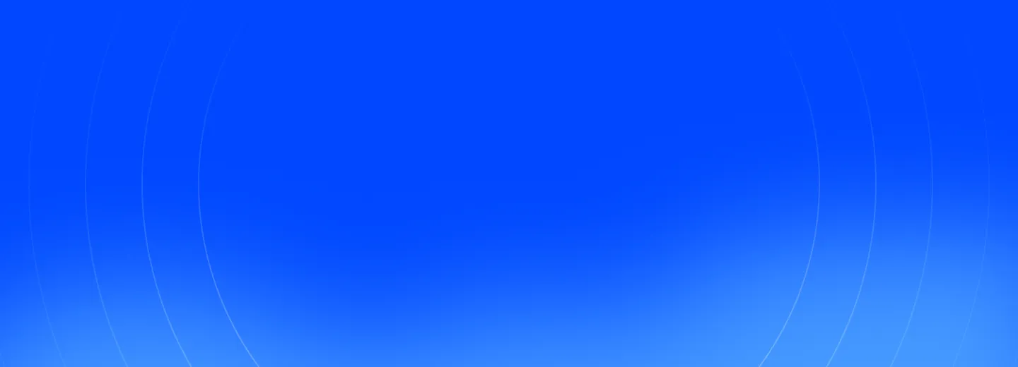 Blue gradient background with concentric circle outlines