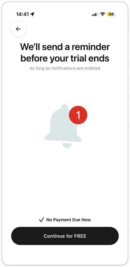Cal AI paywall flow, screen 4 of 5