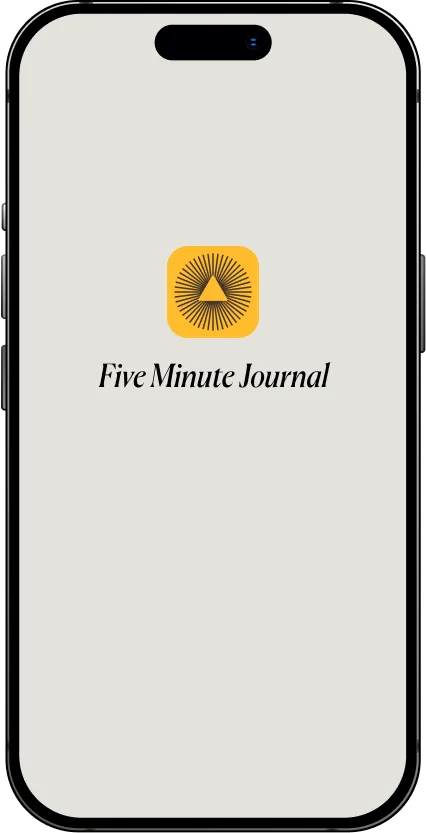 Five Minutes Journal app on phone