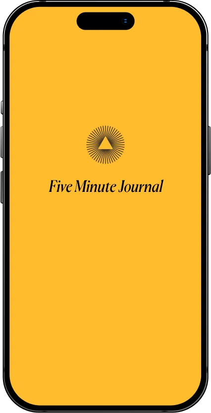 Five Minute Journal app on phone