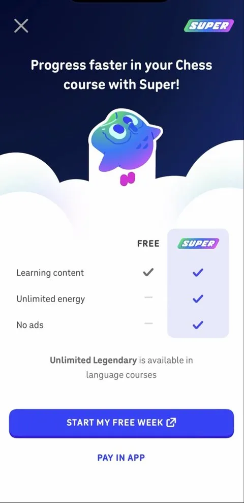 Duolingo paywall