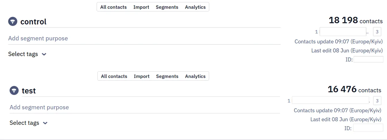 Anonymised A/B test readout showing a sample ratio mismatch data-quality flag.