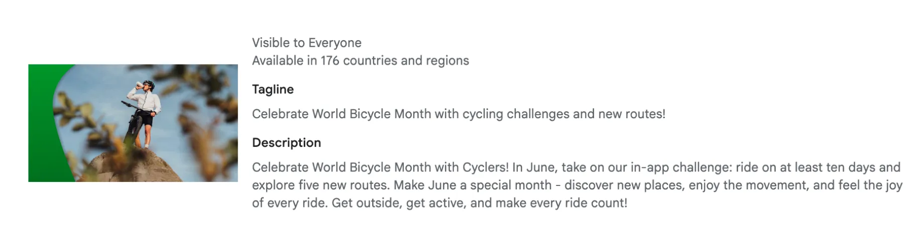 ## World Bicycle Month
