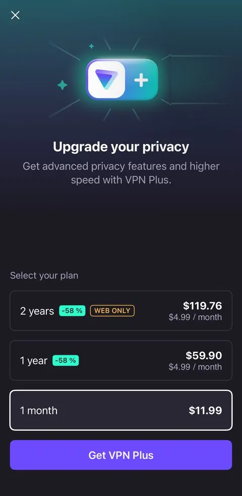 Proton VPN paywall